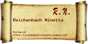 Reichenbach Ninetta névjegykártya